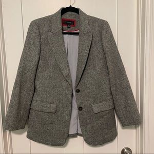 J. Crew size 6 gray moon quality British cloth tweed wool blazer!